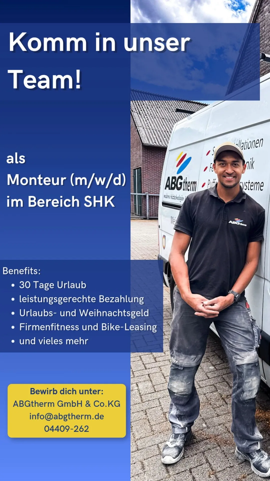Werde SHK-Monteur bei ABGTherm – Pack mit an! – Vorschaubild des Videos von ABGtherm aus Westerstede