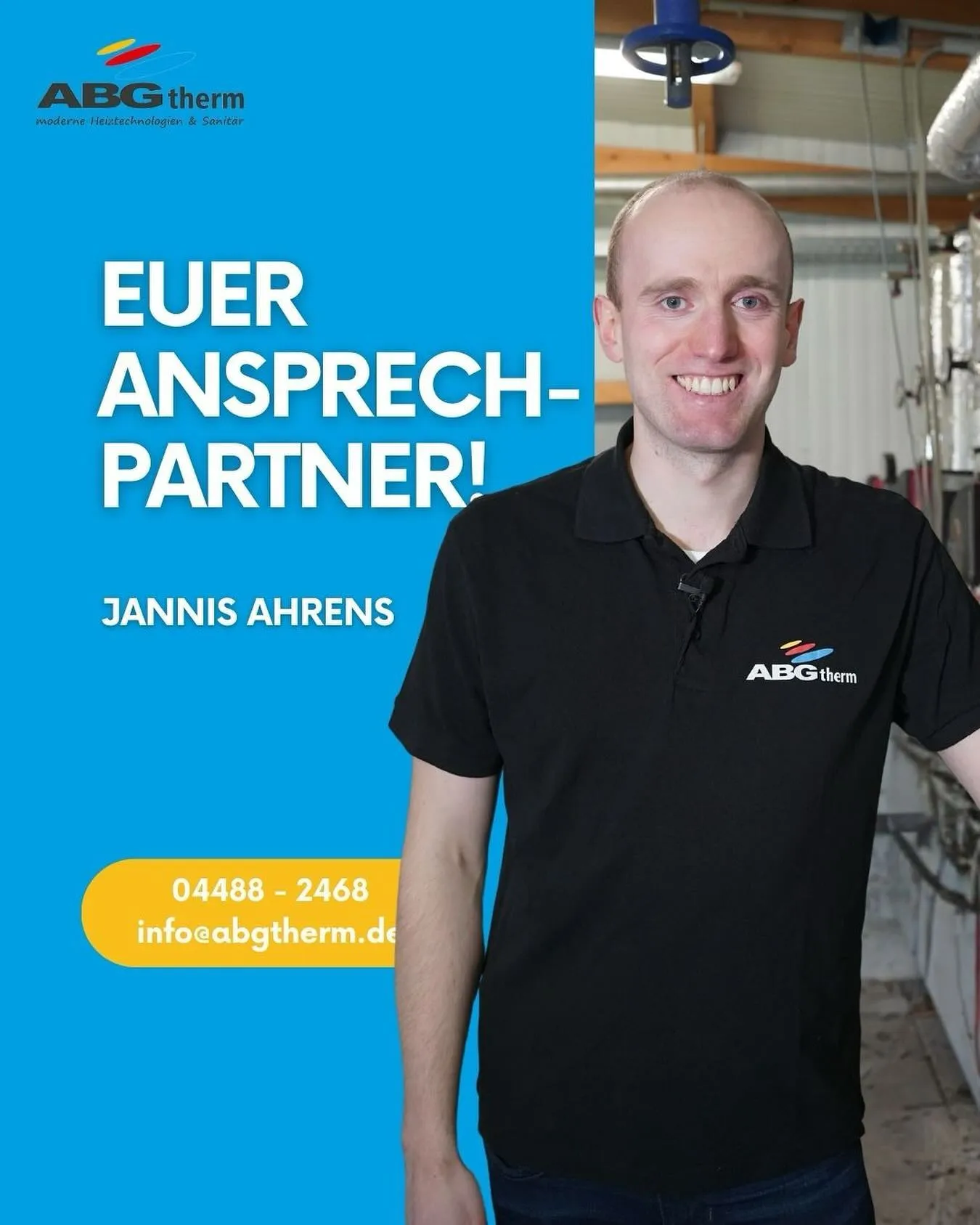 Jannis Ahrens: Ihr Ansprechpartner bei ABGtherm – Foto von ABGtherm aus Westerstede