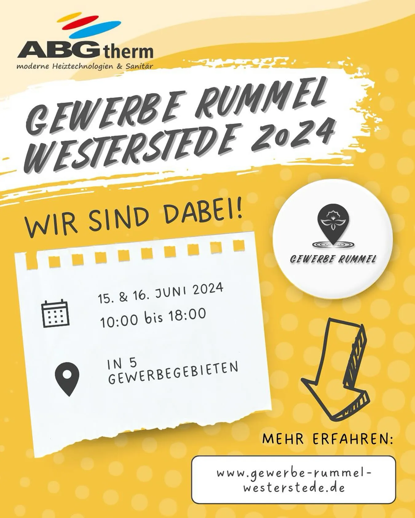 Wir sind beim Gewerbe-Rummel dabei! – Foto von ABGtherm aus Westerstede