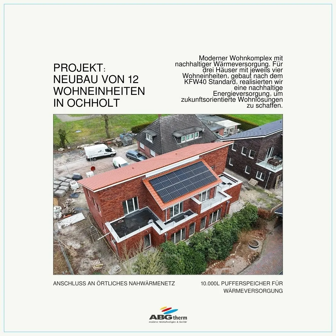 Projekt-Update: Neubau von 12 Wohneinheiten in Ochholt! – Foto von ABGtherm aus Westerstede