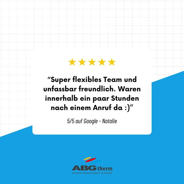 Und wieder eine tolle Bewertung für ABGTherm! – Foto von ABGtherm aus Westerstede